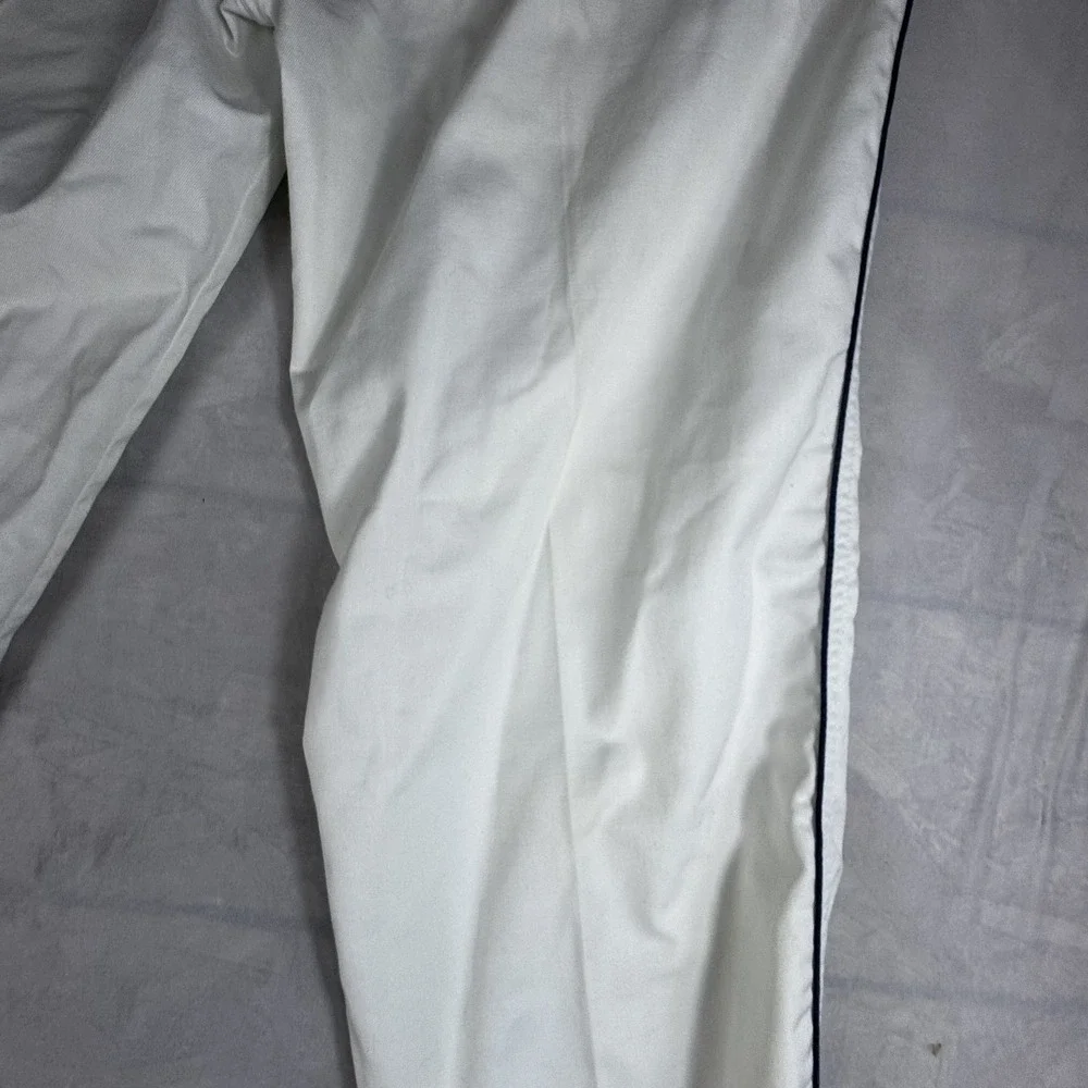Dickies Track Pants Men 34W White Regular Fit Flat Front Elastic Waisted Pull On